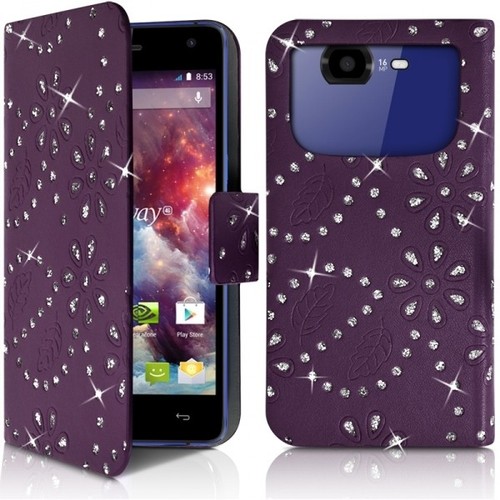 Etui Portefeuille Motif Diamant Universel L couleur pour Wiko Highway - Photo 8 sur 9