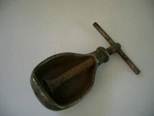 Vintage T-Handle Screw Type Metal Nutcracker