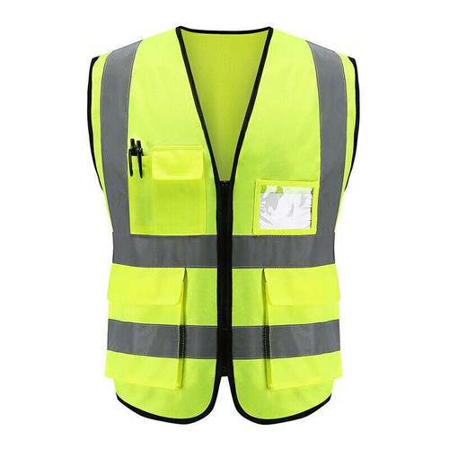 Warnweste Warnschutz mit 4 Taschen Warnjacke Jacke Sicherheitsweste Weste neu - Bild 1 von 5