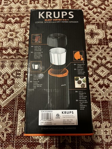 KRUPS Silent Vortex Electric Grinder 