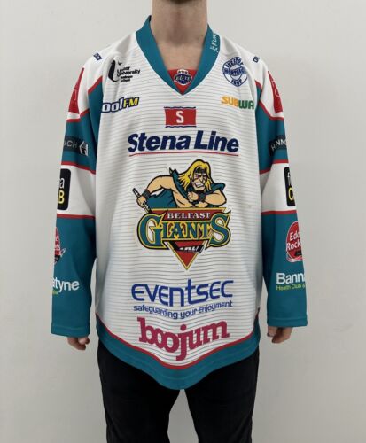 Belfast Giants Retro Eishockey Herren Trikot Shirt #61 Bishop Signed Team Gr. L
