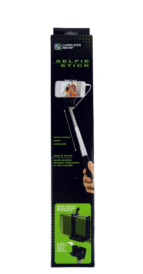 Selfie Stick Extendable Handheld Black Monopod Camera Pole iPhone Samsung HTC LG - Image 3 of 4