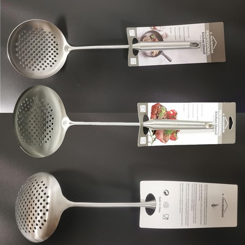 Skimmer Edelstahl Großer Schlitz Löffel Sieb Sieb Schöpfkelle für Kochi... - Bild 7 von 9