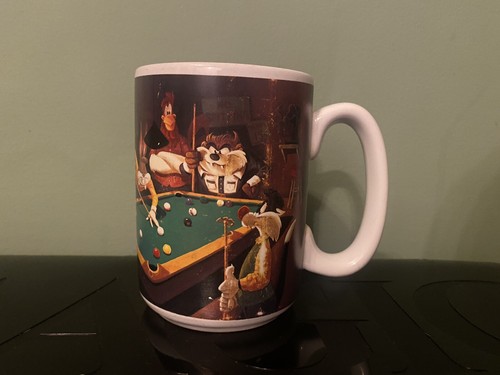 Looney Tunes Pool / Bar Ceramic Large Mug Warner Bros Studio Store 1993 Vintage