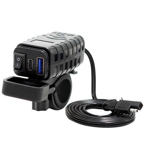 Capable de charger deux appareils simultanément moto adaptateur USB pour QC 3 0 - Photo 5 sur 9