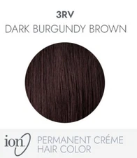 Ion Hair Dye 3RV Dark Burgundy Brown Demi-Permanent And Permanent NEW