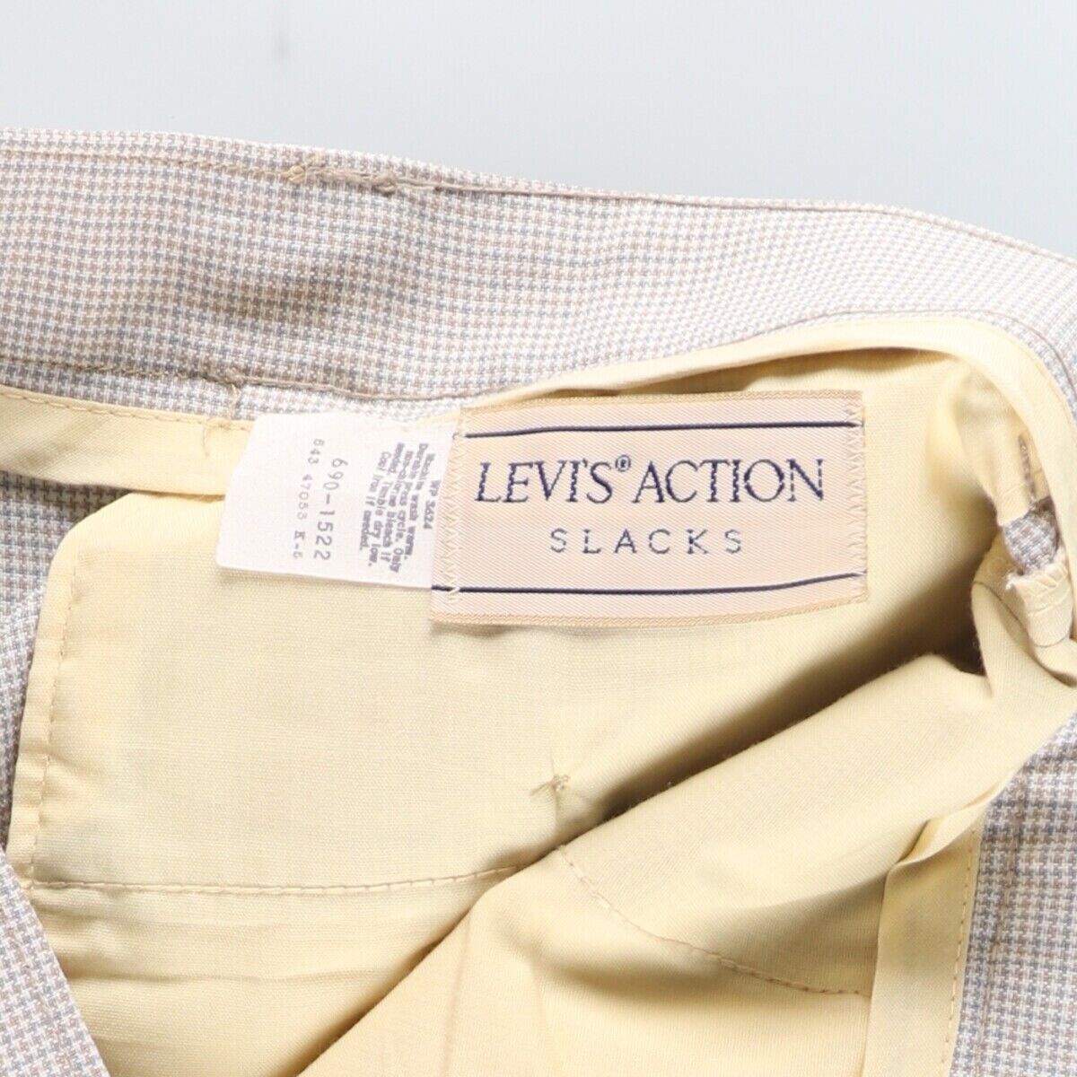 90'S Levi's ACTION SLACKS Check Pattern Gun Club Check 90'S Levi's ACTION SLACKS Check Pattern Gun Club Check