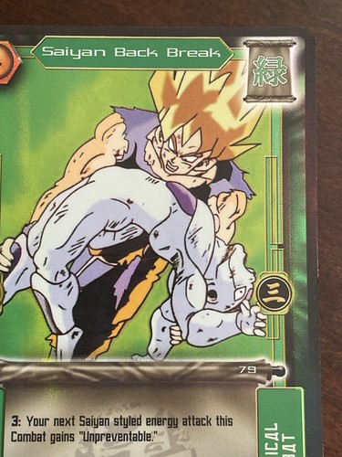 Saiyan Back Break HOLO FOIL Rare 79 DBZ TCG Card Limited DRAGON BALL Z SCORE CCG - Picture 4 of 8