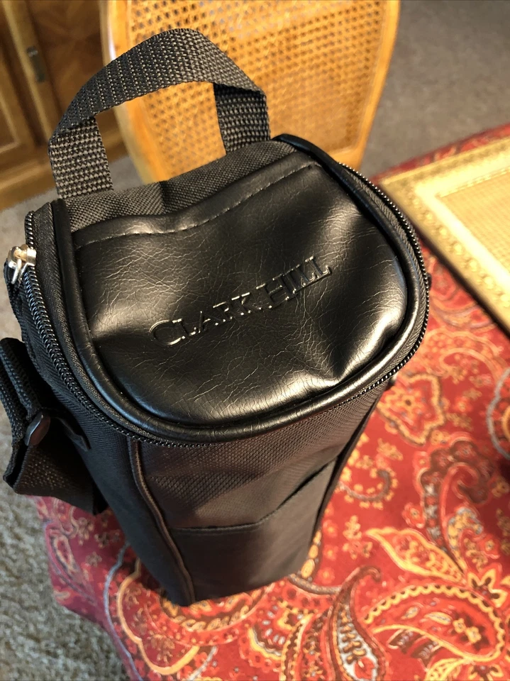 Bolso de Mano Leeds Negro Botella Única Aislante de Vino Con Bolsillos, Correa Ajustable Foto 4 de 4