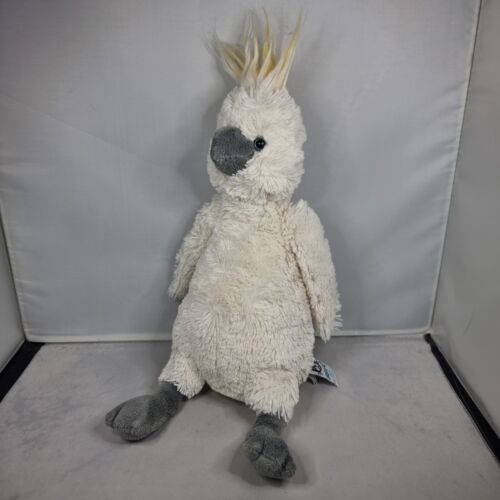 RARE Jellycat - Medium Bashful Cockatoo - Soft Plush Toy 13" Fluffy Parrot Bird - Picture 2 of 8