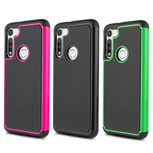 Für Motorola G schnelle stoßfeste robuste Gummi Handy Hülle Cover + Hartglas - Bild 1 von 33
