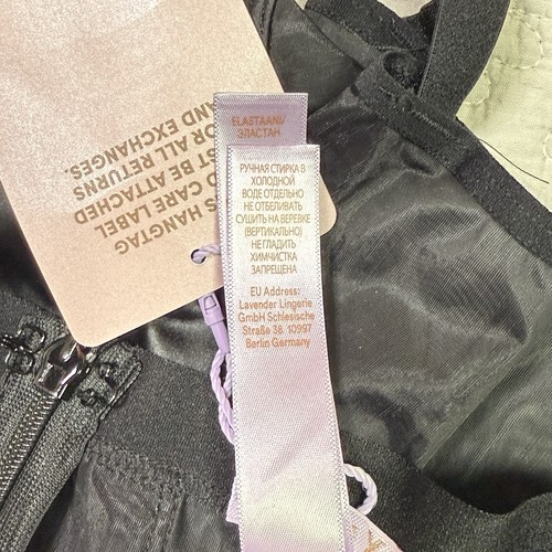 Savage X Fenty SEXTIES Giarrettiera Panty Nero Pantaloncini Raso a Vita Alta Taglia Media - Foto 11 di 14