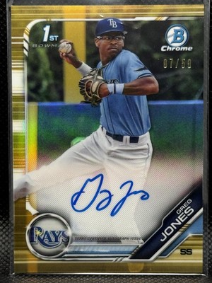2019 Bowman Draft #CDA-GJ Greg Jones Chrome Autographs Gold Refractor #/50