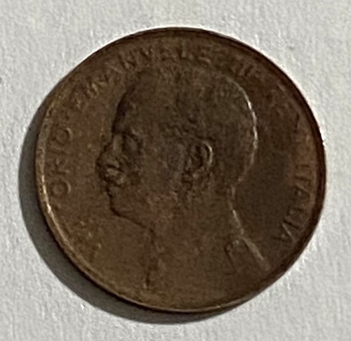 Hn Royaume D'Italie Vittorio Emanuele III 1915 1 Cent Cu Spl Gig #319 r112 - Picture 2 of 2