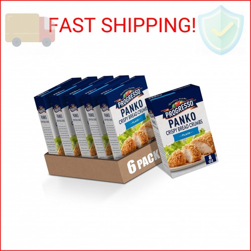 Progresso Panko knusprige Semmelbrösel, einfach, Kochzutat, 8 Unzen (6er Pack)