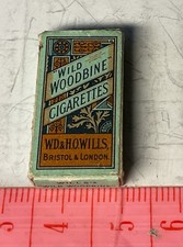 Vintage Rare Miniature Box Will’s Woodbine Cigarettes (10 Plastic Contents) Used