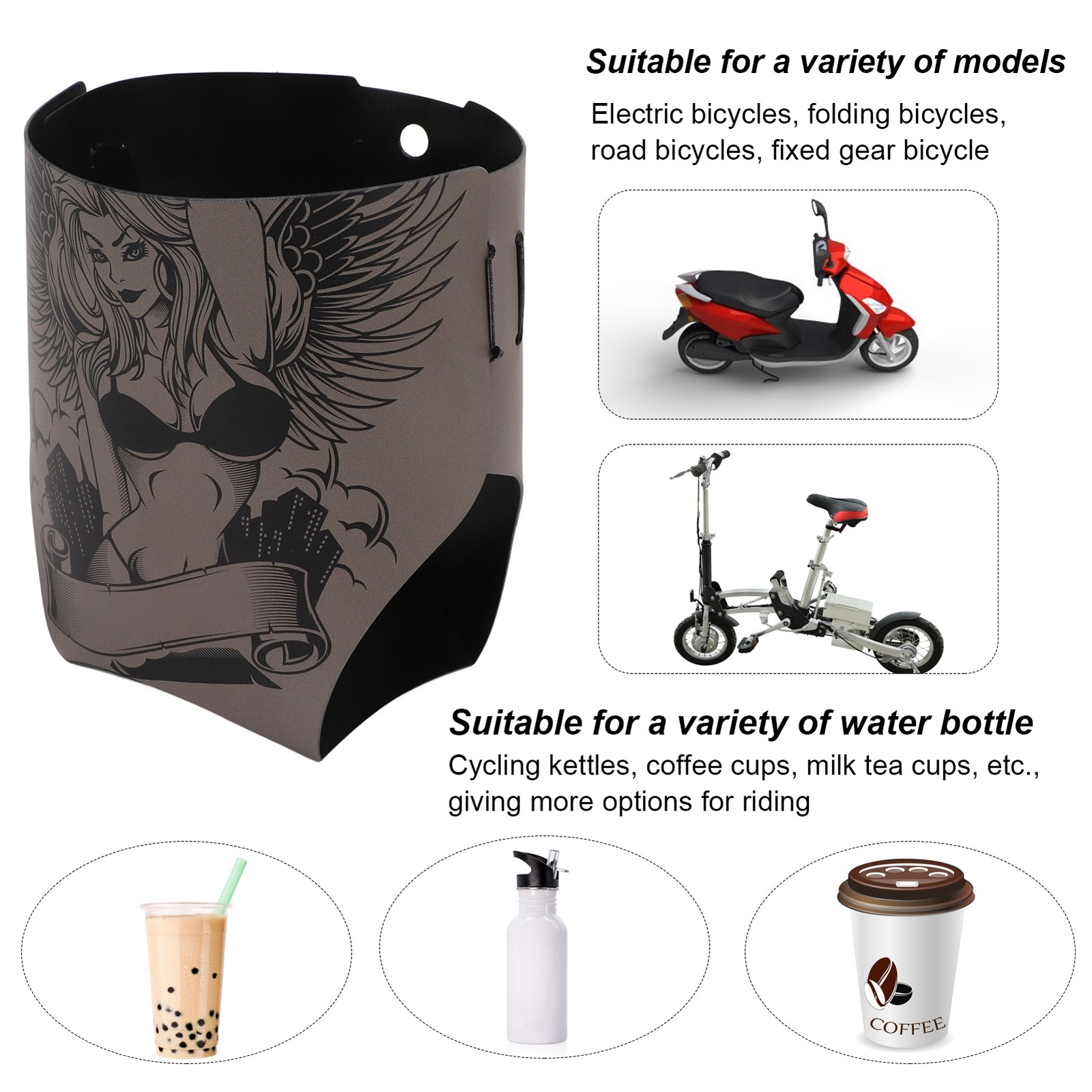 ENLEE Quick Release Bicycle Folding Water Cup Holder For Cycling Kettles For