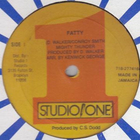 12" MIGHTY THUNDER Fatty / Dance Studio One JAMAICA - Imagen 1 de 1