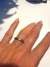 18ct White Gold 3mm Wedding Band Ring Size 5.75 UK L