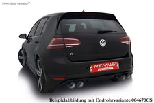 Remus Edelstahl Duplex Sportauspuff VW Golf 7 R je 2x102mm Black gerollt