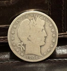 1906-O Silver Barber Half Dollar, 90% Silver, Good Condition, Low Mintage