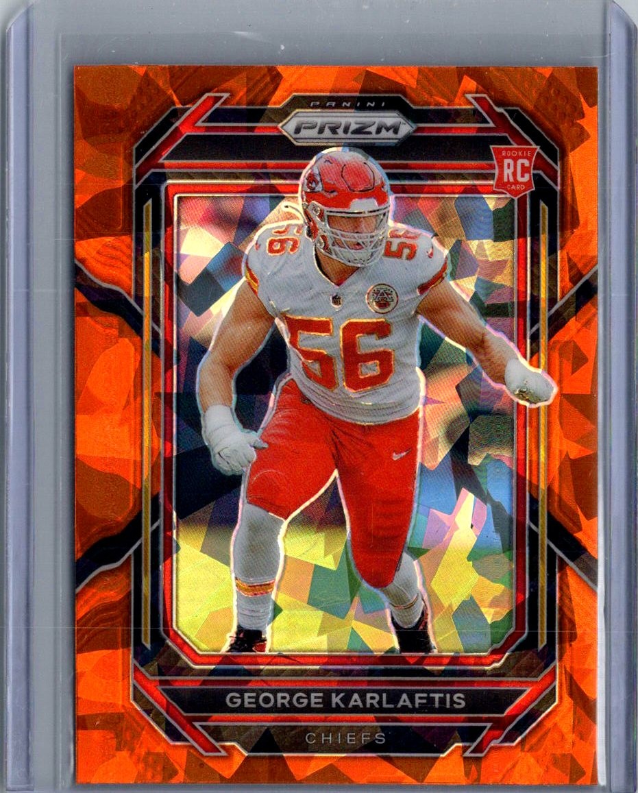 2022 Panini Prizm #378 George Karlaftis Orange Ice