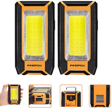 2-Pack LED Rechargeable Magnetic Work Light 1500 Lumens, Hanging Hook with 3 Mod