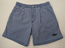 Vintage Ocean Pacific Men's Blue Canvas Board Shorts Size Large Beach Surf