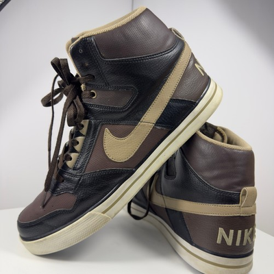 #ad Nike Delta Force High AC Mens 13 Brown Khaki Retro Basketball Shoes 370424 201 $51.00