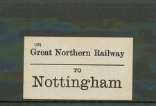 GREAT NORTHERN RAILWAY (GNR) Luggage Label NOTTINGHAM #101