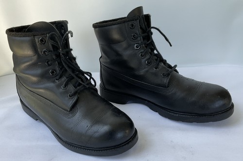 Timberland Black Leather Lace Up Work Boots Size 9 - Picture 3 of 7