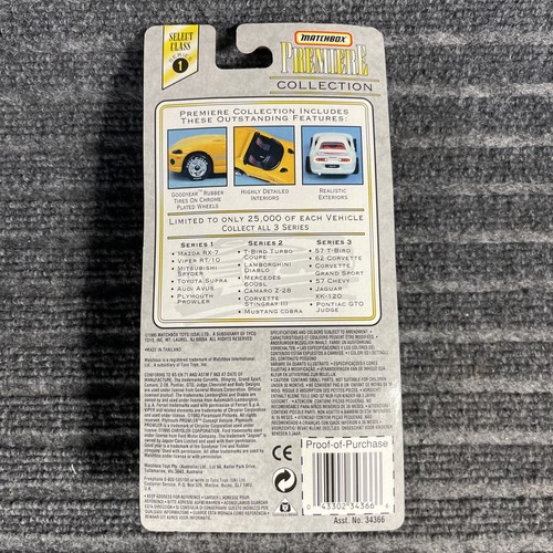 Vintage Matchbox Premiere Collection Mitsubishi Spyder 1/64 Series 1 Black 1995 - Picture 3 of 3