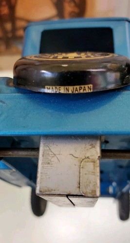 Vintage Lizzy Friction Tin Car Blue Old Time Made In Japan Works Collectible - Picture 5 of 11