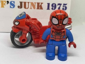 Lego Duplo Figure MARVEL Spider-Man Web-Bike Motorcycle 10607 LOT