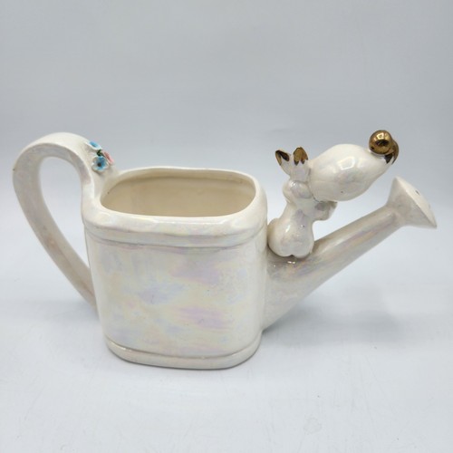 Plantador vintage Lefton Pearl Irredecent Lusterware Pixie Fairy Elf 50479 LEER - Imagen 5 de 12