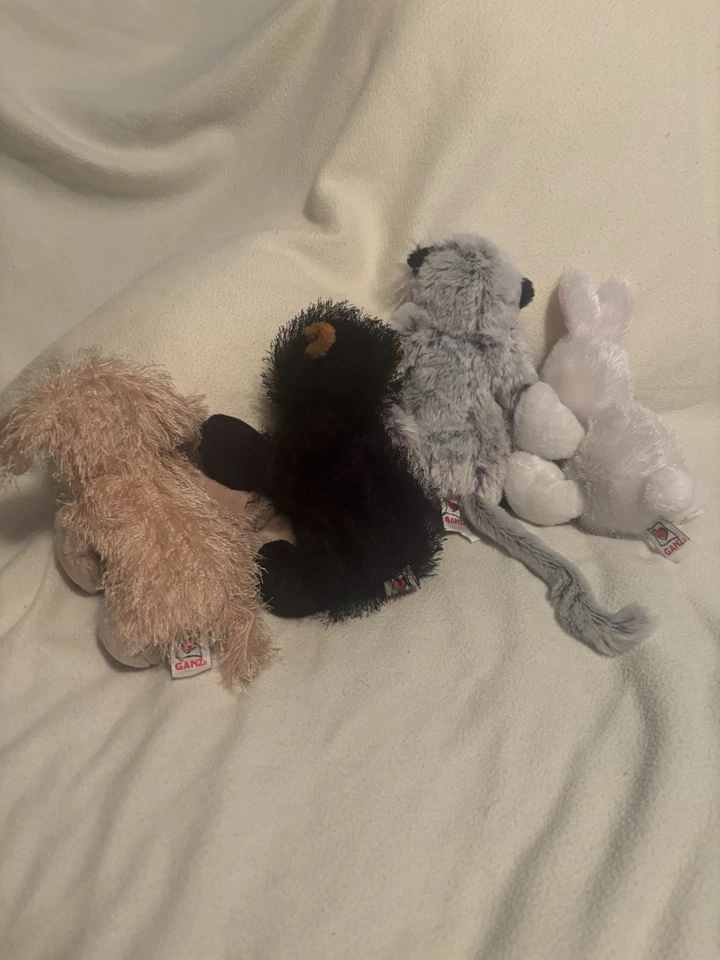 Ganz Stuffed Animals Pal of 4 Dog Bear Monkey Rabbit Plush Toy Lot of 4 EUC - Image 2 of 3