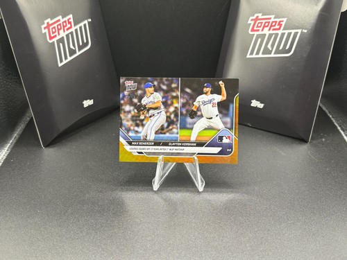 Max Scherzer  Clayton Kershaw 2025 MLB Topps NOW Card 535 Gold Foil Parallel /50 - Picture 2 of 4