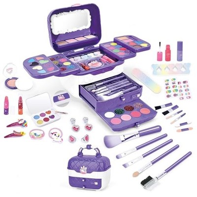 Kids Washable Makeup Kit - Real Makeup Set for Toddlers, Girls 3-12 Years Old