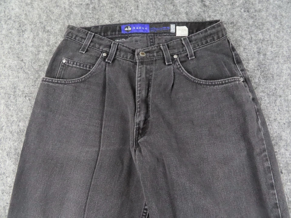 复古 Levis SilverTab 牛仔裤男式 34x30 黑色宽松紫色标签滑板美国 90 年代 — 第 2/4 张图片