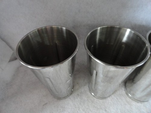 4 stainless Steel Milkshake Blender Cups 7" Tall Used - Picture 2 of 5