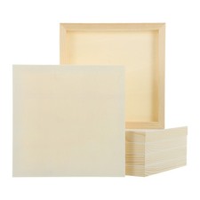 6 Pack Wood Canvas Boards, 8x8 Inch Wood Art Canvases Square Wood Panel