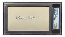 Harry Hooper Signed Index Card Boston Red Sox PSA/DNA