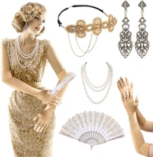 1920S Flapper Accessories Set - 20S Gatsby Costume Accessories for Women - Flapp