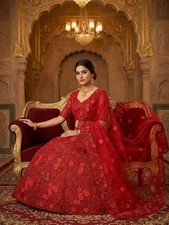 Heavy Designer Lehenga Choli Butterfly Net Sequins Embroidery Wedding Festive