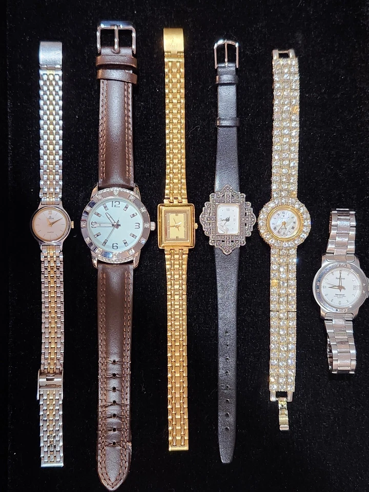 6 RELOJES DE PULSERA DE CUARZO VINTAGE, Avon, Loris, Japan Move, Cannes, Amatron Foto 3 de 4
