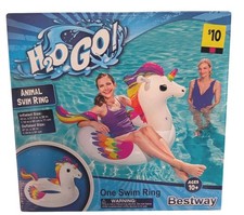 H2O Go Unicorn Swim Ring Inflatable Pool Float Bestway New
