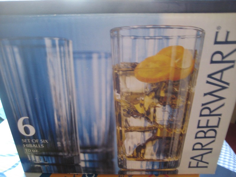 VINTAGE FARBERWARE HIGHBALL 10 oz GLASSES 12 TWO BOXES NEVER USED