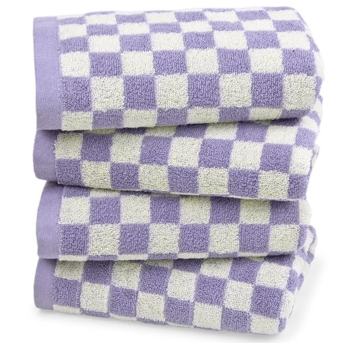 Hand Towel for Bathroom Guest Room Home - 100% Cotton Face Towel Set Lilac Ch...
