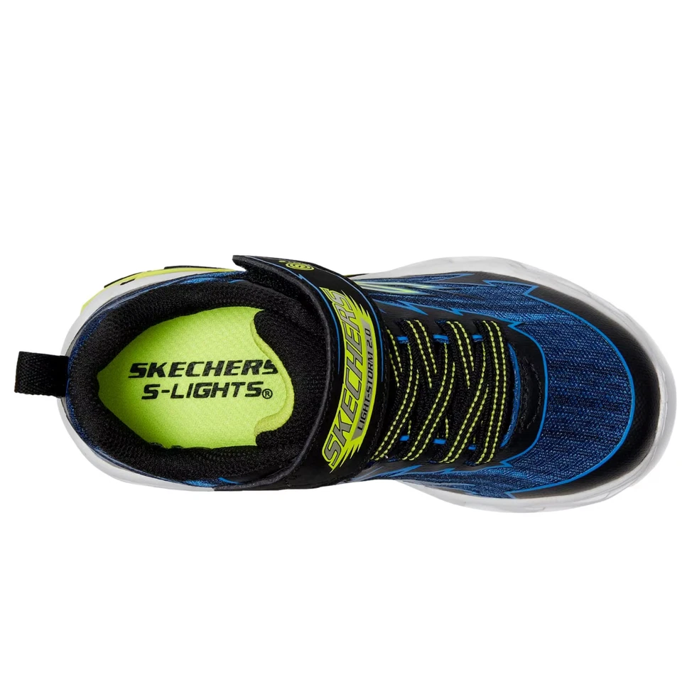 Skechers Light Storm 2.0 Black / Blue 400149L-BKBL Grade-School Size 3.5Y Medium - Image 2 of 4