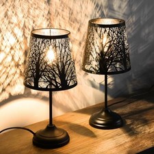 2 Pack Table Lamp with Dimmer, 3 Levels Dimmable Touch Touch Switch-2 Pack